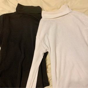 Bundle of White and Black Turtlenecks from Yesstyle and Boohoo